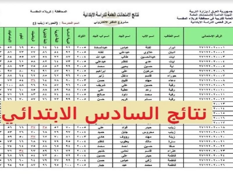 متاح من هنا.. نتائج التمهيدي للصف السادس الابتدائي الدور الأولنتائج التمهيدي للصف السادس الابتدائي الدور الأول عبر موقع نتائجنا - نبأ مصر