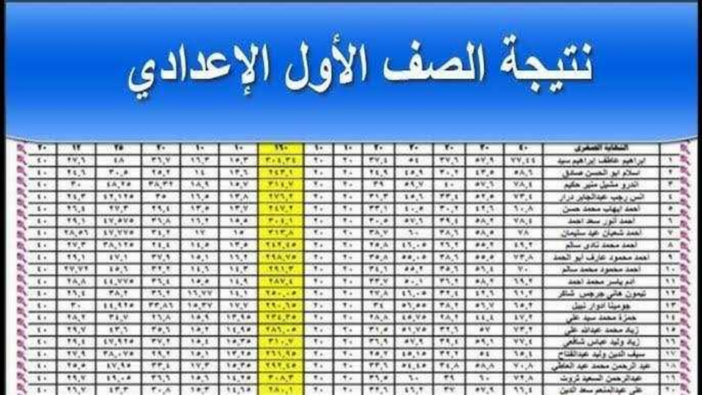 اعـرف نتيجتك بالدرجـات.. رابط نتيجه الصف الاول الاعدادي 2025 وبالاســـم أو برقم الجلـوس عبر moe.gov.eg