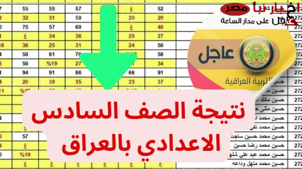 “مُتاحة الآن” .. الإستعلام عن نتائج السادس اعدادي pdf بالرقم الإمتحاني